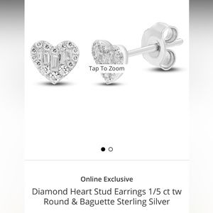 Kay Jewelers diamond heart stud earrings